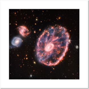 James Webb Space Telescope Deep Field Cartwheel Galaxy Posters and Art